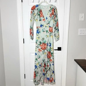 Yumi Kim Size XS Floral Marie Maxi Dress Long Sleeve Missing Belt - Picture 1 of 9