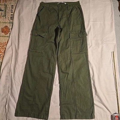 Regeneration by Celebrity Pink Khaki Relaxed Cargo Straight Leg Pants Size 7/28 - Image 1 of 4