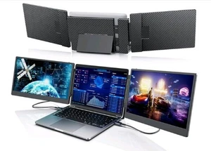 Tragbarer 14” Monitor – Triple Screen Extender, FHD, Plug & Play für Windows/Mac - Bild 1 von 3