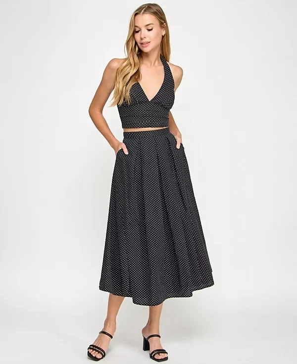 2 шт. KATIA RAE Juniors В горошек хлопковое платье комплект - черный/слоновой кости - L - Изображение 1 из 4