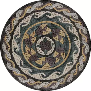Mosaico Mármol Patrones Romanos Inserto Hecho a Mano Medallón Hogar Piscina Diseño Piso - Imagen 1 de 1