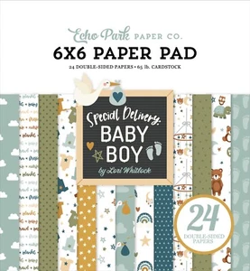 Echo Park - Special Delivery Baby BOY - 6x6 Paper Pad 24 Double-sided Sheets - Picture 1 of 1