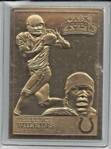 Terrence Wilkins 2007 Danbury Mint Colts Super Bowl 41 XLI 22kt Gold Card - Picture 1 of 1