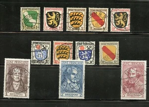 Germany under French Occupation #4N1-4, 4N6-13 (G615) Coat of Arms, U, CV$140.25 - Picture 1 of 1