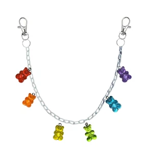 Colorful Gummy Bear Charm Chain, Decorative Bag Accessory, Fun Fashion Gift - Picture 1 of 13