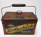 United Brothers Tobacco Tin Brotherhood Cut Plug Lunch Pail Box Tin Ca 1910