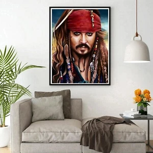 DIY Captain Jack Diamond Painting Kits for Adults, 5D Pirates Diamond Art Kit - Picture 1 of 6