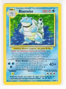 READ ~ESP~ SPANISH Blastoise Base Set Holo 2/102 Pokemon Card (Ref:MX1) - Picture 1 of 4