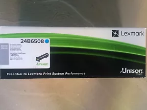 GENUINE Lexmark CYAN TONER CARTRIDGE 24B6508 XC6152 XC6155 - Picture 1 of 3