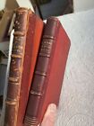 Antique 1875 Leather French Books Le Capitaine Paul & Le Regent Mustel Dumas #Bf