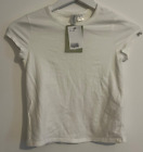 H&M Womens White Cropped Short Sleeved T-Shirt Size XXS