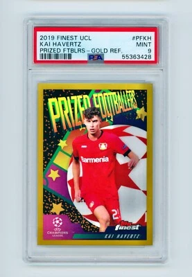 2019-20 Kai Havertz Topps Finest Gold Refractor Rookie Card 43/50 PSA 9 MINT - Image 1 of 3