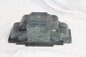 Art Deco Marble Base ,Green/blk Art Deco Style - Bild 1 von 7