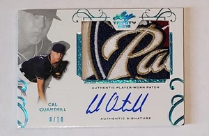 8/10 Cal Quantrill 2016 Leaf Trinity PLATINUM PADRES LOGO PATCH ON CARD AUTO RC - Picture 1 of 3