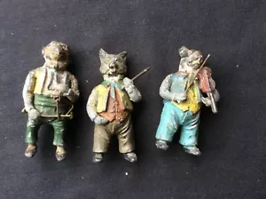 SELTENE ANTIKE AUTHENTISCHE 3 KALTBEMALTE BLEI MINIATUR FIGUREN ÜBER 100 JAHRE ALT - Bild 1 von 14