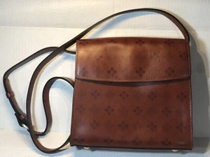 Patricia Nash Villanova Leather Tan Crossbody Bag W/Adjustable Leather Strap - Picture 1 of 11