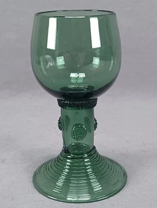 18th Century British Blown Green Flint Glass Wine Roemer Circa 1770s A - Picture 1 of 10
