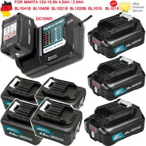 2AH 4ah Makita Akku Ladegerät DC10WD BL1021B BL1041B BL1040 1020 BL1016 10,8V - Bild 1 von 18