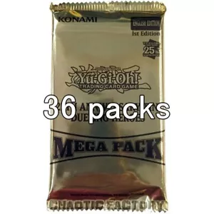 36x Yugioh 2022 Tin of the Pharaoh's Gods 1st Edition Mega Booster Pack Case - Foto 1 di 1