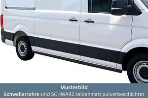 Schwellerrohre SCHWARZ ohne Tritt für MAN TGE Bj.17- Edelstahl Ø63mm TÜV - Bild 1 von 5