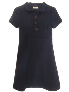 Vestido Monteau cuello azul marino. Botones.  Look colegiala estilo retro. PEQUEÑO - Imagen 1 de 7