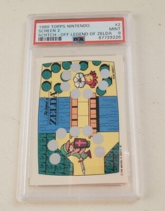 1989 TOPPS NINTENDO LEGEND OF ZELDA #2 SCREEN 2 SCRATCH-OFF PSA 9 Mint vtg Nes 