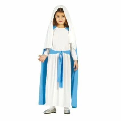 COSTUME MADONNA CARNEVALE VESTITO GUIRMA BAMBINA MARIA VERGINE PRESEPE NATALE - Image 1 of 2