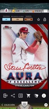 2022 TOPPS BUNT FINEST 22 S2 RED AURA OF EXCELLEN SIGNATURE ICONIC STEVE CARLTON