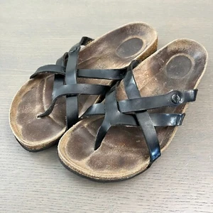 Sandali Birkenstock Betula Vinja 42 10 neri in morbida pelle punta scorrevole passante - Foto 1 di 5