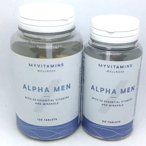 MYVITAMINS ALPHA MEN 120 + 60 COMPRIMES 10/2025 myprotein -50% - Foto 1 di 3