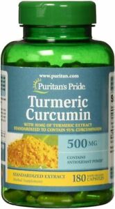 Puritan's Pride Turmeric Curcumin 500 mg-180 Capsules  