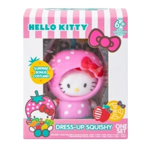 🍓Hello Kitty Dress-Up Squishy Set Strawberry With Extra Outfit Sanrio NEW - Picture 1 of 4
