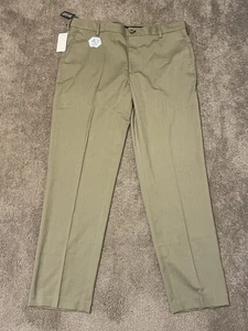 Pantalone Van Heusen uomo 36x32 kaki Air Max-Flex vita vestibilità dritta nuovo - Foto 1 di 5