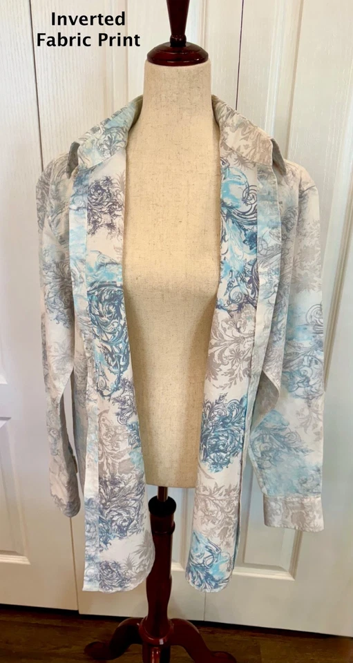 Camisa para hombre, Lg, mezcla de lino y algodón, tela de cachemira invertida de diseñador, ¡hermosa! Foto 1 de 4