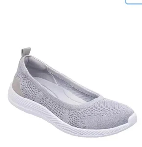 Easy Spirit Womens Glitz 2 Silver Knit Walking Shoes 10WW - Picture 1 of 9