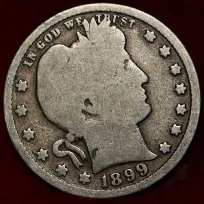1899 Philadelphia Mint Silver Barber Quarter - Image 1 of 2