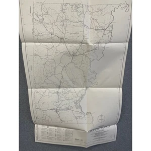 Vintage 1980 General Highway Karte Choctaw County Alabama 28" x 18" Butler Gilbertown - Bild 1 von 4