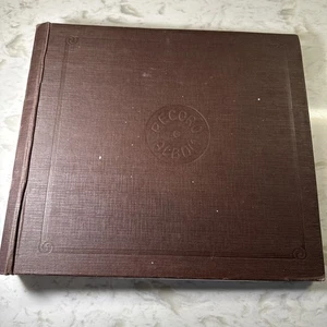 Peerless Early 1900s 78 rpm 12” Record Storage Album Holder Binder 12 Sleeves - Picture 1 of 18