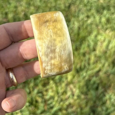 Pulsera de cuerno de ganado tobillo ancho caramelo y crema - Vietnam Foto 1 de 4