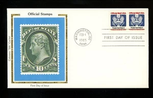 US FDC #O138 Colorano 1985 Washington DC US Official Mail Eagle - Picture 1 of 2