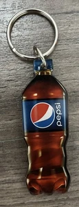 PEPSI Bottle Keychain 3” Long 1” Wide .25” Thick Soda Pop Double-Sided - Picture 1 of 3