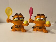 Garfield Bully 80er Jahre 2 x Figur Tennis Come on Boris/ Tennis is my life Set