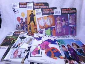 8 Butterick & Simplicity Costume Patterns Halloween Pretend Play Crafts SIZE A - Picture 1 of 9