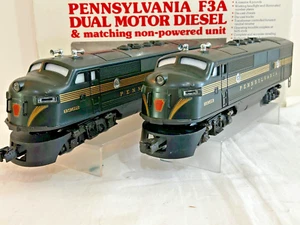 LIONEL 6-8952-8953 #2 PENN. RAIL ROAD~SCARCE BLACK~Gold Stripes_F-3 AA SET LKN - Picture 1 of 7