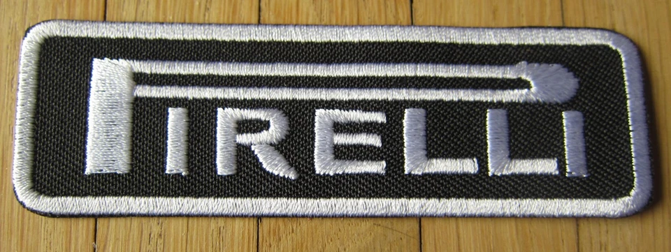 Aufnäher / Aufbügler/ Patch: PIRELLI - Logo B - schwarz / weiss - Rar!