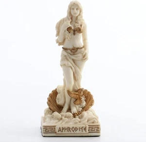 Ivory Gold Finish Aphrodite Goddess Mini Statue Hand Painted 3 1/2" Veronese - Picture 1 of 3