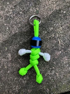Schlüsselanhänger Biker Buddy Kawasaki Farben Handarbeit Paracord Schlüsselring (BGW) - Bild 1 von 6
