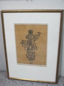 Ramon ALEJANDRO Signed Artist Proof Cuban Surrealist ABSTRACT Art Print Etching - Picture 1 of 7