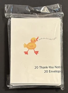 Duck Theme Baby Shower Baby's Gift Thank You Cards Carlton Cards 20 Cards - Picture 1 of 4