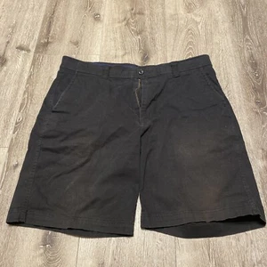 St Johns Bay Shorts Chino Mens 38 Black Comfort Stretch - Picture 1 of 10
